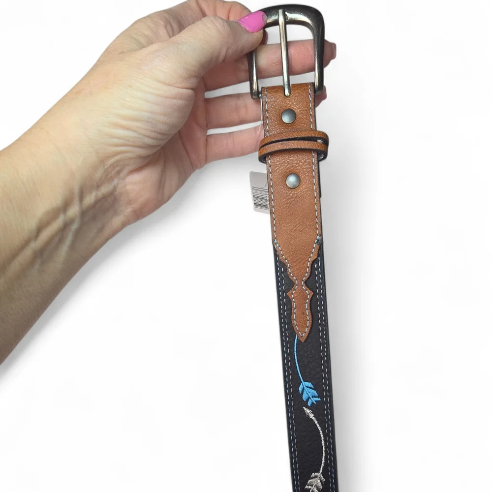 Catchfly Studios‎ Girl's Arrow Embroidered Belt Size Small